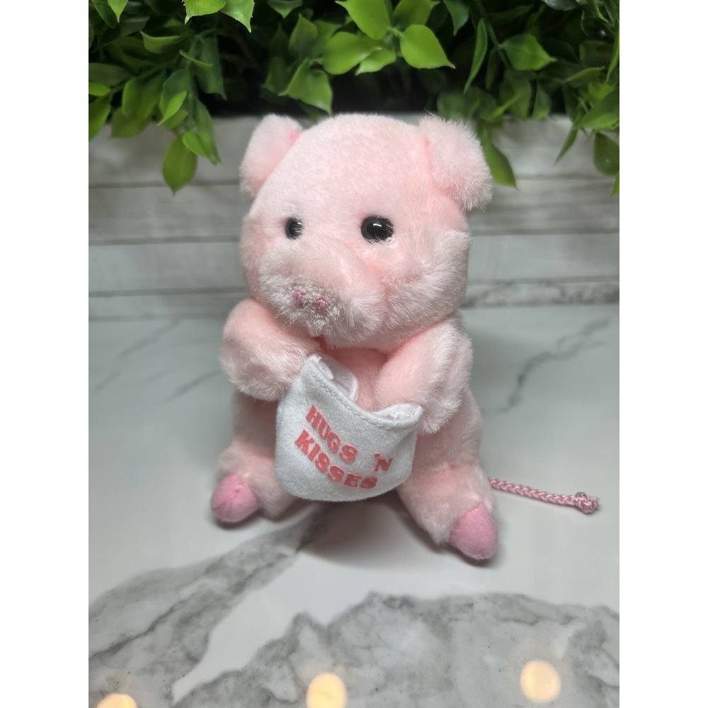 Russ Berrie Plush Pig Piggles Hugs And Kisses Hog Stuffed Animal Vintage Pig